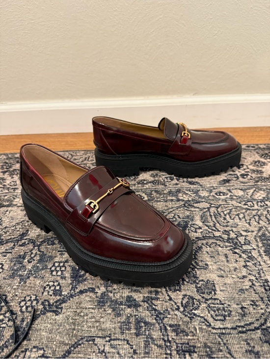 Sam Edelman Shoes - Sam Edelman Women’s 9 Lea Burgundy Lug Sole Platform Loafer